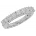 1.50 Ct Round Diamond Wedding Band in Stylish 14 kt White Gold Mounting Rings